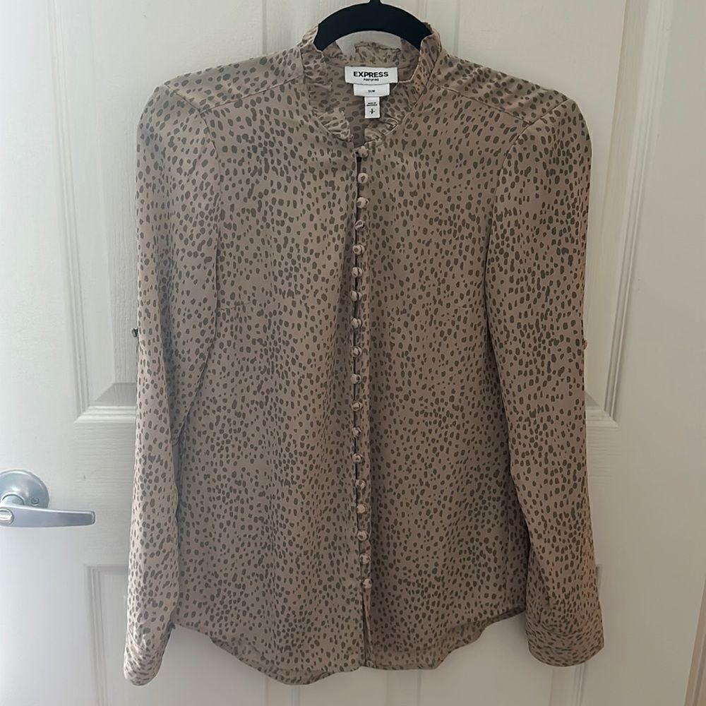 Express Portofino Slim Long Sleeve Blouse